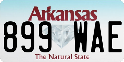 AR license plate 899WAE