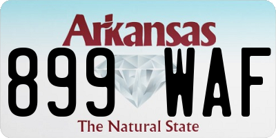 AR license plate 899WAF