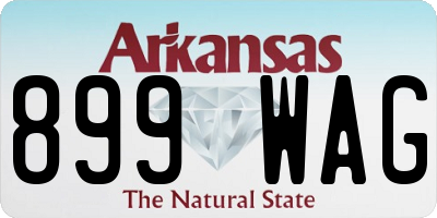 AR license plate 899WAG
