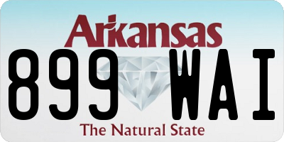 AR license plate 899WAI