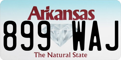 AR license plate 899WAJ