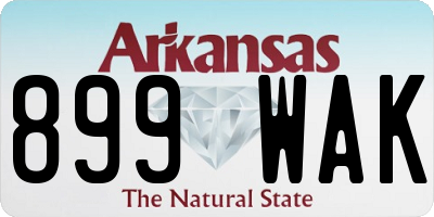 AR license plate 899WAK