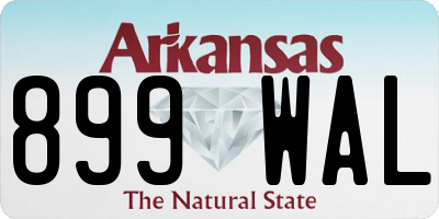 AR license plate 899WAL