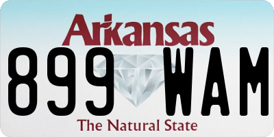 AR license plate 899WAM
