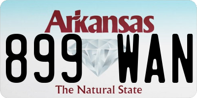 AR license plate 899WAN