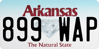 AR license plate 899WAP
