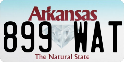 AR license plate 899WAT