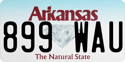 AR license plate 899WAU