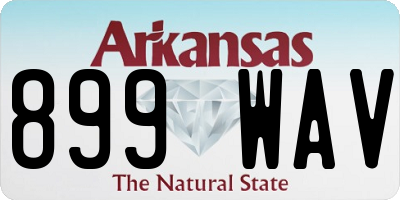 AR license plate 899WAV