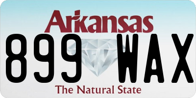 AR license plate 899WAX