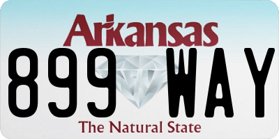 AR license plate 899WAY