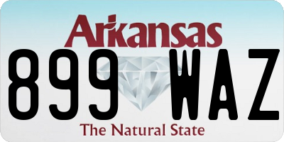 AR license plate 899WAZ