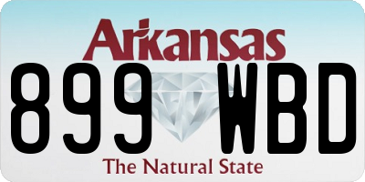 AR license plate 899WBD