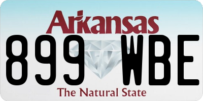 AR license plate 899WBE