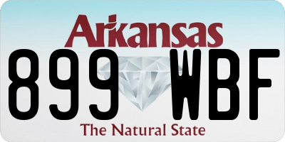 AR license plate 899WBF