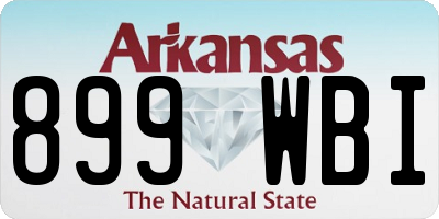 AR license plate 899WBI