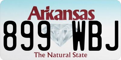 AR license plate 899WBJ