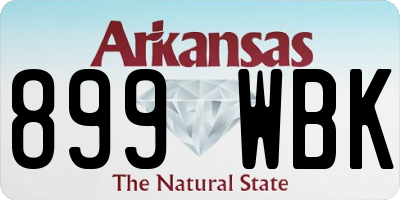 AR license plate 899WBK