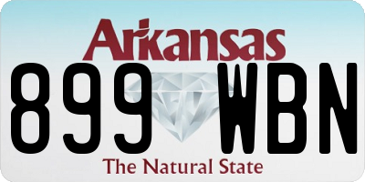 AR license plate 899WBN