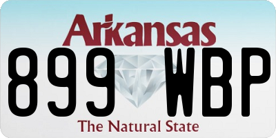 AR license plate 899WBP
