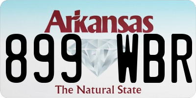 AR license plate 899WBR