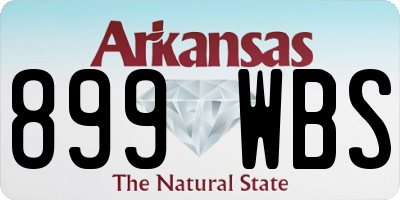 AR license plate 899WBS
