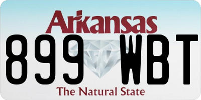 AR license plate 899WBT