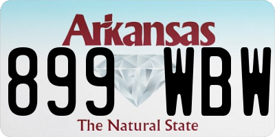 AR license plate 899WBW