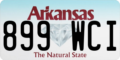 AR license plate 899WCI