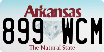 AR license plate 899WCM