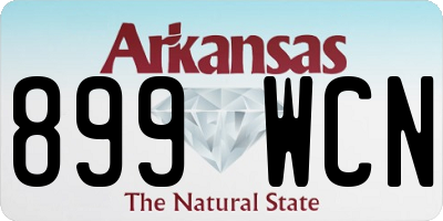 AR license plate 899WCN
