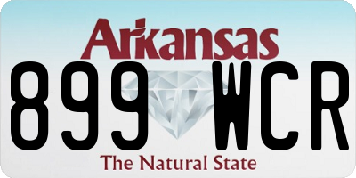 AR license plate 899WCR