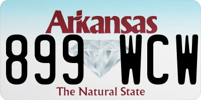 AR license plate 899WCW