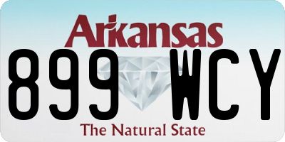 AR license plate 899WCY