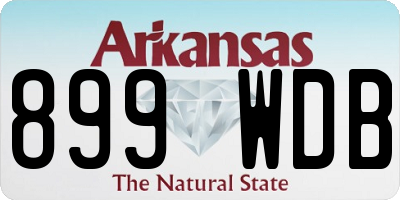 AR license plate 899WDB