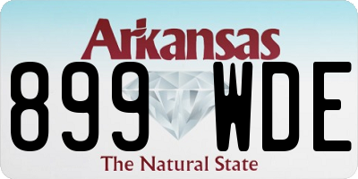 AR license plate 899WDE