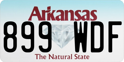 AR license plate 899WDF