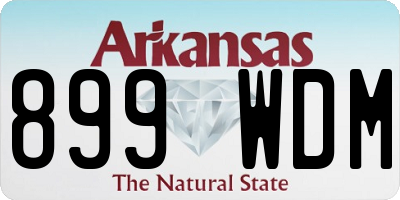 AR license plate 899WDM