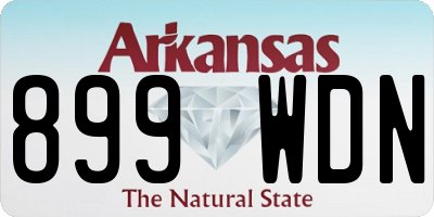 AR license plate 899WDN