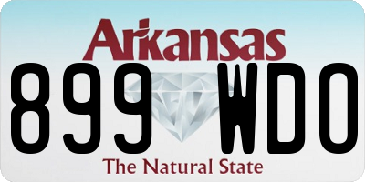 AR license plate 899WDO