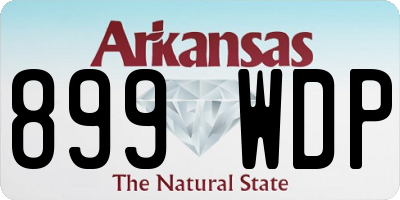 AR license plate 899WDP