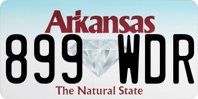 AR license plate 899WDR