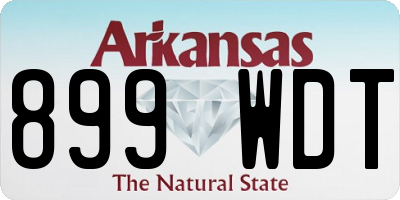 AR license plate 899WDT