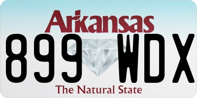 AR license plate 899WDX