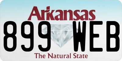 AR license plate 899WEB
