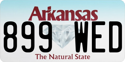 AR license plate 899WED