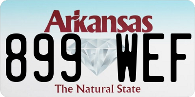 AR license plate 899WEF