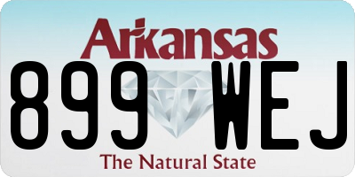 AR license plate 899WEJ