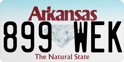 AR license plate 899WEK