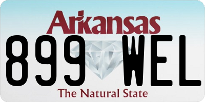 AR license plate 899WEL